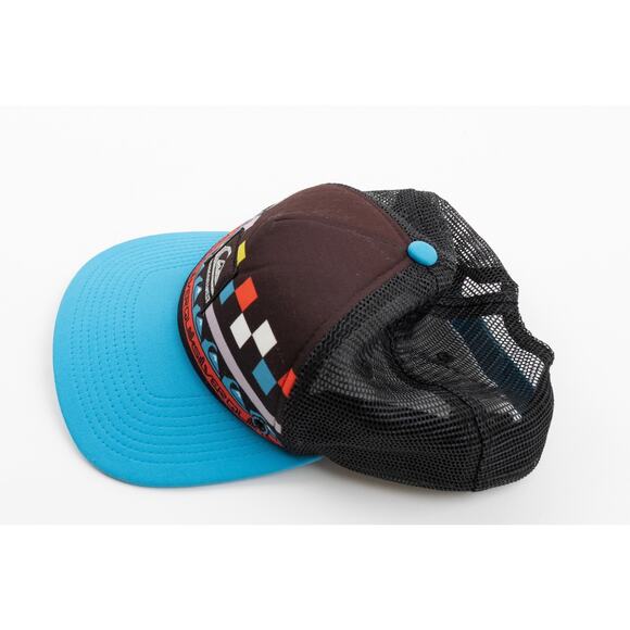 Quiksilver Trucker Hat Snapback Retro Vintage Style Surf Skate Blue Black - Picture 2 of 6